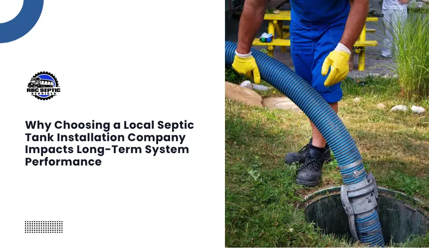 Educational graphic on choosing local septic tank installation help
